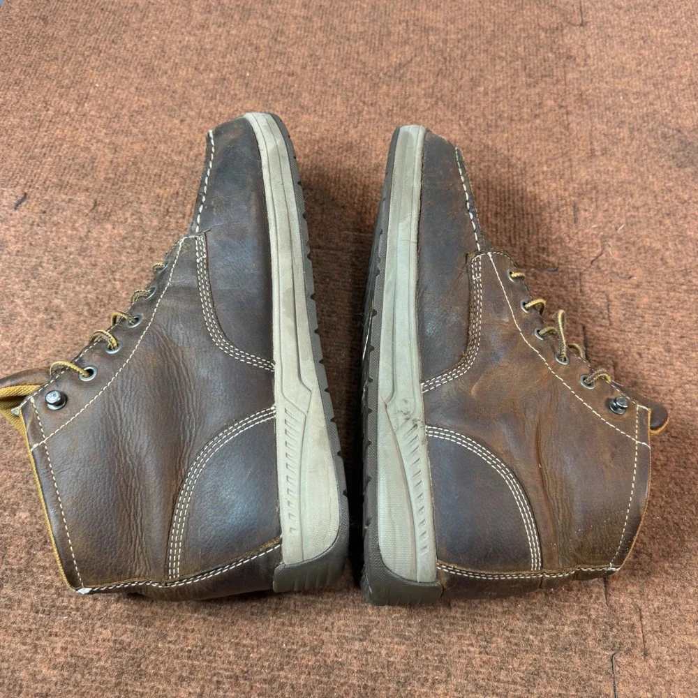 Carhartt Men Lightweight Wedge Chukka Work Boots Brown Leather Size 12W CMX4023